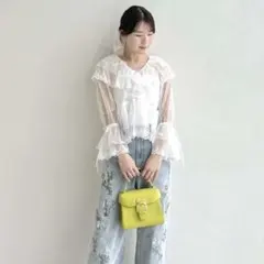 新品未使用】FRAY I.D ラッフルフリルレイヤーニット ベージュ - メルカリ
