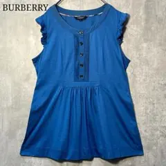 美シルエット☆BURBERRY 異素材切替 ギャザー&ピンタック&フリルトップス