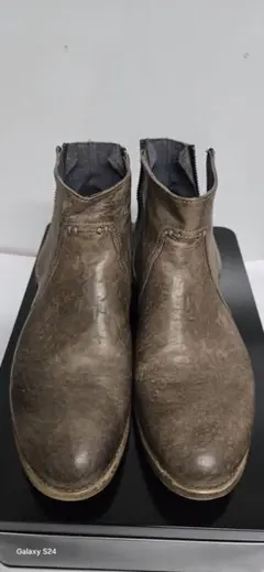 【日曜最終週末セール】KENNETH COLE グレー レザー ショートブーツ