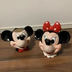 ヴィンテージ　ミッキー &ミニー 　陶器製　ミルクピッチャーとシュガーポット