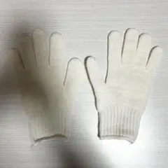 ホワイト ニット手袋