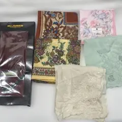 Mr. Junko バーガンディ シルクハンカチのサムネイル