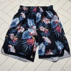 バスケットボールパンツ 花柄 ブラック