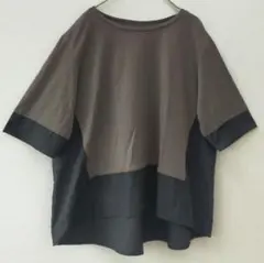 ​MISSEL ミゼール バイカラーカットソー チュニック Lサイズ 体型カバーのサムネイル