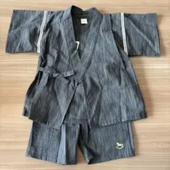 Cottoli ダークグレー ネイビー2点セット甚平 80センチ　バースデイ