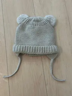 ZARA Baby kids耳付きニット帽 ベージュ