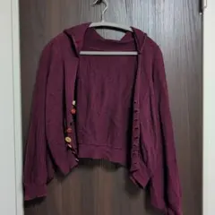 sunaokuwahara フード付きニットカーディガン 薄手 春夏用のサムネイル