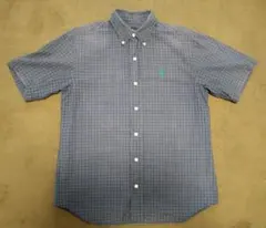 【Ralph Lauren 】半袖シャツ 160 ㌢ネイビー系 チェック柄