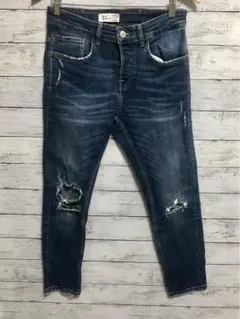 【モード】ZARA MAN ダメージ　デニム　ストレッチ　スキニー　パンツ