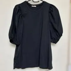 GU ブラック パフスリーブ Tシャツ
