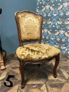 domaniドマーニ【ルイXV】総革チェア 24万①・猫脚・鋲打ち・ボタン留め domaniドマーニ【ルイXV】総革チェア 24万・猫脚・鋲打ち