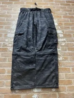 00s カーゴパンツ 迷彩　2way テックパンツ　ミリタリーパンツ　古着　黒