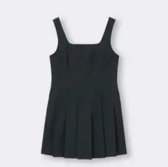 【新品未使用】GU✴︎ローウエストプリーツジャンパードレス（М）ブラック