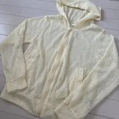 ikka ジップアップパーカー アイボリー 150
