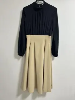 SNIDEL 黒・ベージュ ロングワンピース