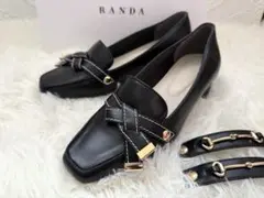 美品 RANDA ランダ ローファーパンプス Sサイズ ブラック 黒