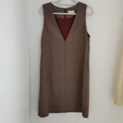 anatelier秋冬用 ノースリーブ ひざ丈ワンピース　ポケット付き 36