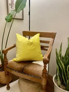 IKEA イエロークッションカバー　50×50㎝　未使用品