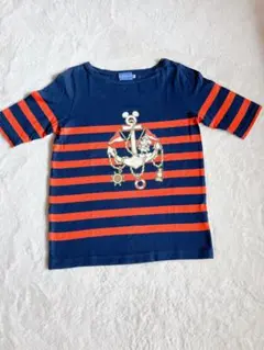 東京ディズニーリゾート ボーダーTシャツ Lサイズ オレンジ