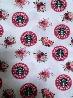 レトロSTARBUCKS風生地　花柄