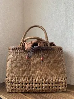 山葡萄 かごバッグ 8本丸編み持ち手 - メルカリ