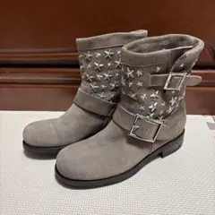 JIMMY CHOO 日本限定 エンジニアブーツ 星スタッズ グレージュのサムネイル
