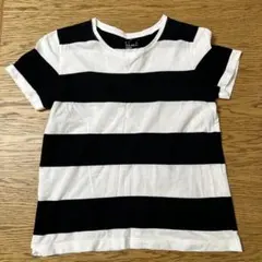 白黒ストライプ 半袖Tシャツ Mサイズ