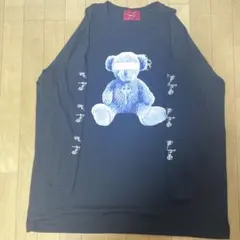 Jemie エーエヌケー 目隠しクマちゃん 長袖Tシャツ ブラックのサムネイル