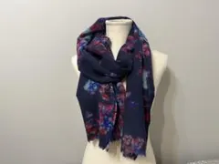 【美品】ヌキテパ　ストール　マフラー　花柄　バーニーズニューヨーク　ウールのサムネイル