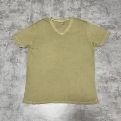 Lucky Brand Vネック 半袖Tシャツ カーキ Lサイズ 古着のサムネイル