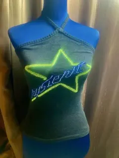 初期　ヒステリックグラマー '90 ネオン柄　ホルターニットキャミソール　Y2K
