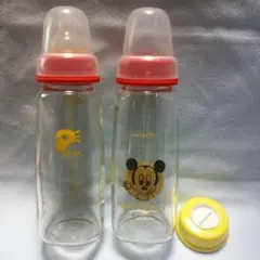 PIGEON 哺乳瓶 200ml ガラス製 新品・中古品（ミッキー） おまけ付き