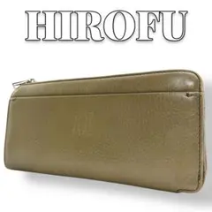 HIROFU プラティカ L字ファスナー グレー レザー 長財布 7393