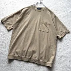 ナノユニバース◇フェード加工　Tシャツ　半袖　胸ポケット　デザイン　ベージュ　Ｍのサムネイル