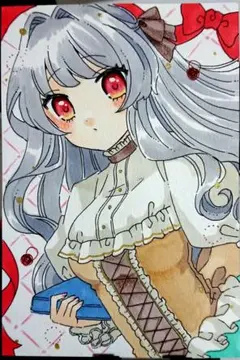 な*ぴ様 オリジナル 手描きアナログイラスト 女の子