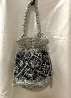 ヌキテパ巾着型ハンドバッグ