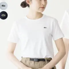 LACOSTE ホワイト スリムフィット　Tシャツ