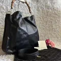 希少カラー✨グッチ バンブー トートバッグ 2way ビジネス 肩掛け