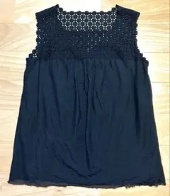 LANVIN COLLECTION ノースリーブブラウス 38 シルク混 レースのサムネイル