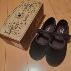 cienta シエンタ ベロア ストラップシューズ 32 黒