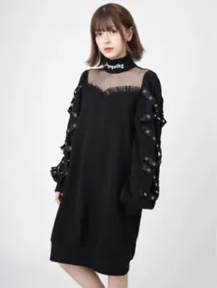 【美品】Ank Rouge/アンクルージュ ハーネスカットワンピース
