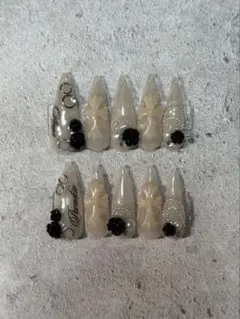 シズニルック ウィッシュコア Y2K 韓国 クロス 十字架 薔薇 ネイルチップ