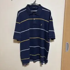 NAUTICA ノーティカ　ボーダーポロシャツ　L オーバーサイズのサムネイル