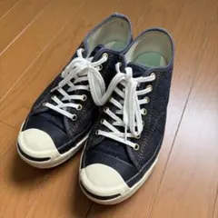 コンバース×フィナム　 ジャックパーセル デニム スニーカー