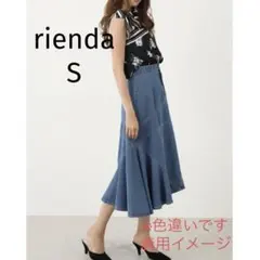 【rienda】 デニムフレアスカート