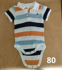 Baby Gap　ボーダー　ポロシャツロンパース　80のサムネイル