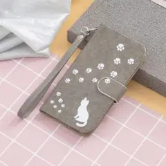 iPhone15 Pro ケース カバー 手帳型 猫 スタンド機能付き薄型 軽量