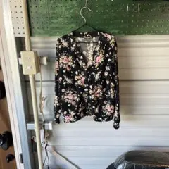 №4 キッズカーディガン花柄130