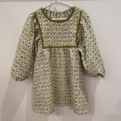 ベビー　花柄　コーデュロイ　ワンピース　秋　95cm