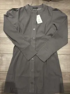 新品未使用 EMODA グレー 長袖シャツ ワンピース トップス